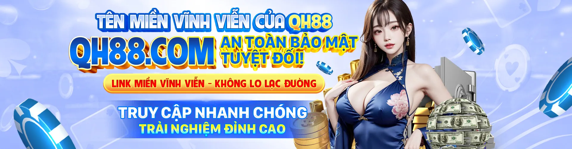 Hình ảnh banner 58win với logo và thông tin link an toàn